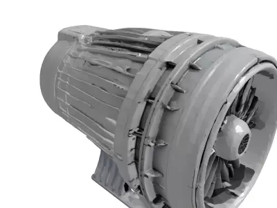 Futuristic Jet Turbine Ceramic Blades 3D model