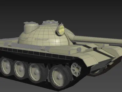 T-55A tank 3D model