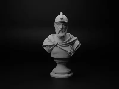 Medieval Archer Bust Chess 3D print model buy