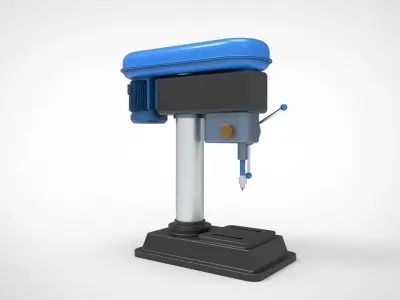 Drilling Machine Low-poly 3D model get
