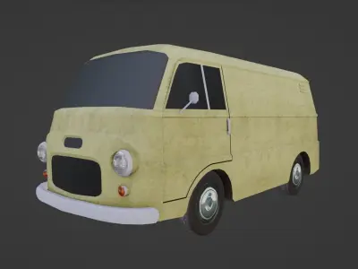 Fiat 1100 T Low-poly 3D model