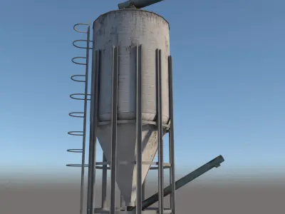 Old Silo Low-poly 3D model