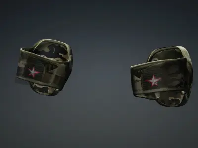 Military Knee Pads PBR 4k Low-poly 3D model