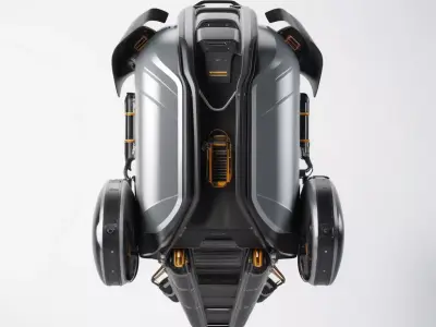 Futuristic Jetpack with Thrusters 3D model