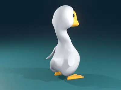 Mr Duck Game Ready Low-poly 3D model