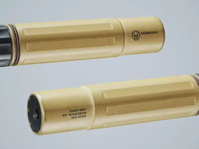 supressor ar15 m4 m16 silencer dead air sandman Low-poly 3D model