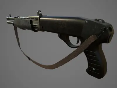 Franchi SPAS-12 Shotgun Low-poly 3D model