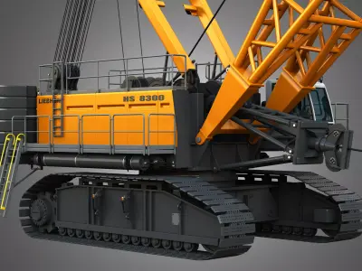 HS 8300 mining dragline 3D model
