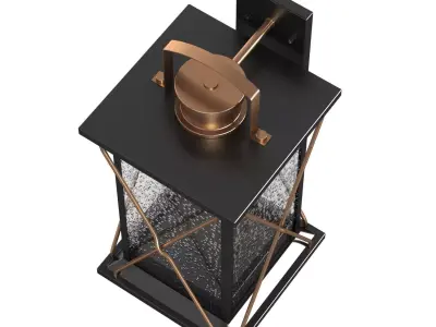 Barlowe 1 Light 19 inch Antique Bronze Outdoor Wall Lantern  3D model