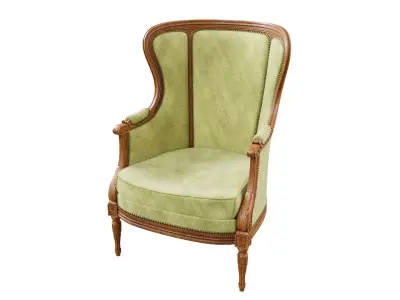 Classic Fabric Armchair 3D model