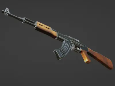 AK47 MACHINE GUN 3D model