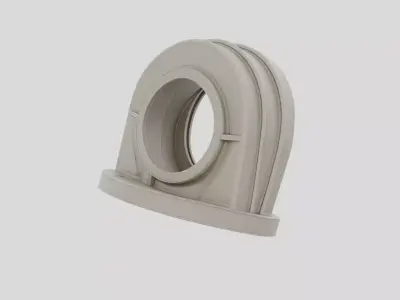 Industrial Factory Pipe End Cap for 3D print 3D model