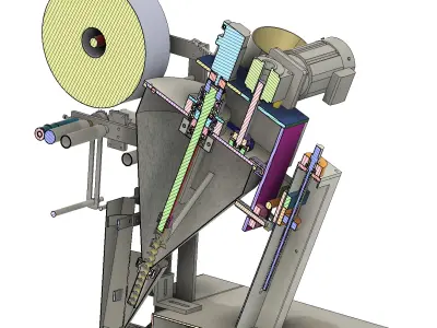 3D design of a powder packaging machine 3D model