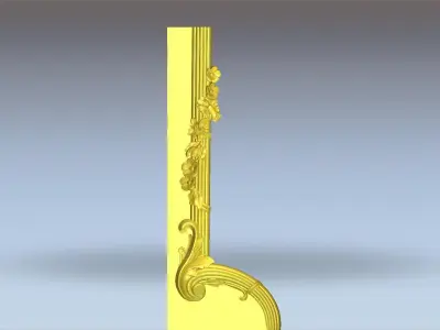 carved part frame 3D model