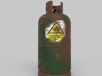 gas cylinder Low-poly 3D model 19
