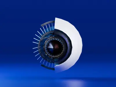 Realistic Engine - Turbofan Low-poly 3D model