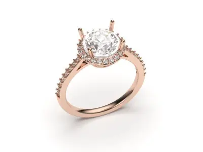 solitaire with ring sizes  8 part S17 3D print model