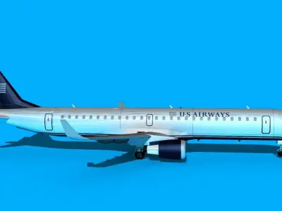 Embraer Emb-190 US Airways 3D model