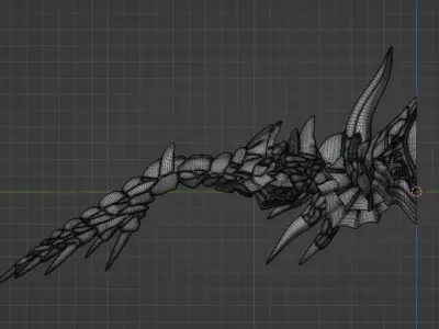 Big Draconic Bow from Lineage2 Game DB L2 3D Print Model 3D 3D print model