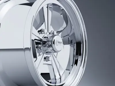 Rocket Racing Wheels Strike Low-poly 3D model