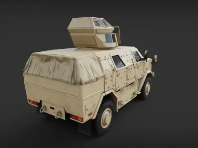 ATF Dingo Military Fighting Vehicle MRAP Low-poly 3D model