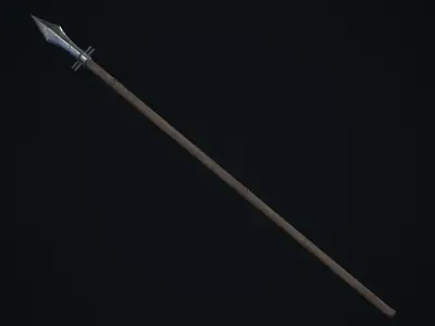 Medieval Weapon Spear  -PBR- Game Ready Low-poly 3D model