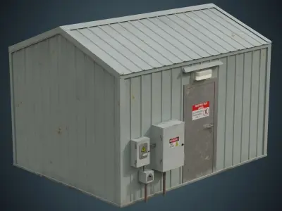 Portable Building 1 Low-poly 3D model