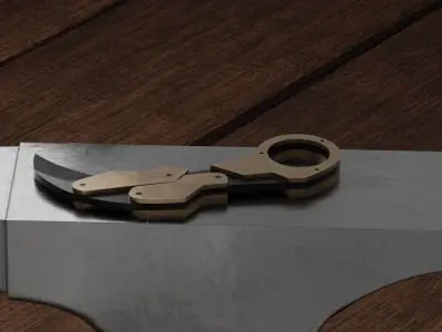 folding knife  3D model