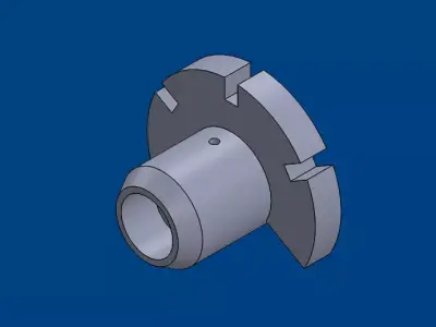 solidtutorial027 cylindrical part with hole in it Free 3D model