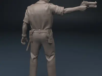 Policeman 75mm 120mm 3D print model