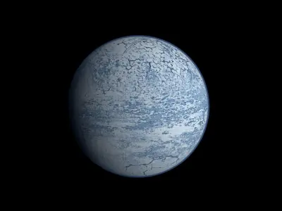 Alien Planet Moon Sci-Fi Fantasy 3D model