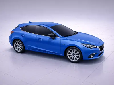 Multi-Purpose Low Poly Hatchback Low-poly 3D model