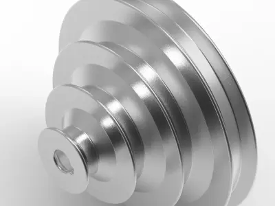 Step Cone Pulley 3D print model