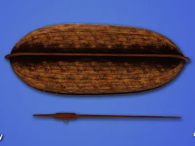 Old Boat - PBR GameReady Low-poly 3D model