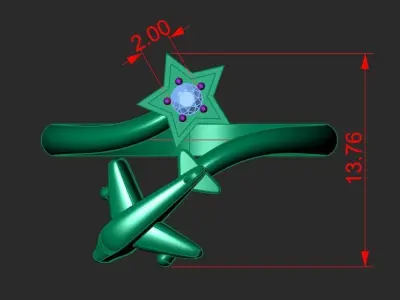 WOMEN S RING   AIRPLANE 3D print model