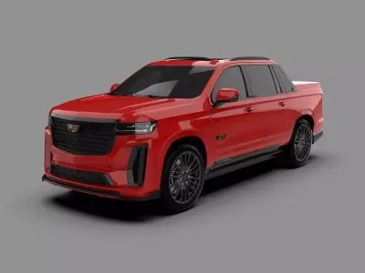 Cadillac Escalade-V EXT High-Performance Luxury SUV Pickup 3D model