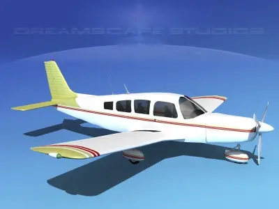 Piper Cherokee Six 300 V07 3D model