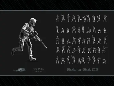 400 US Marine Corps 3D Model Pack
