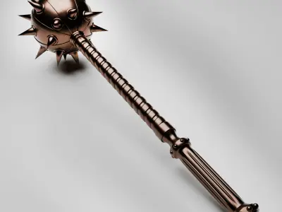 Battle mace high-poly model for 3D printing and CNC machines  3D print model