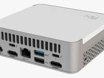 4 NUC PC Collection 3D model