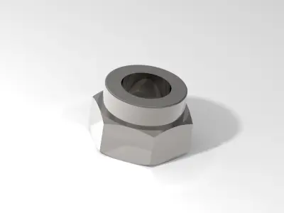 3D Self Locking Nut Free 3D model