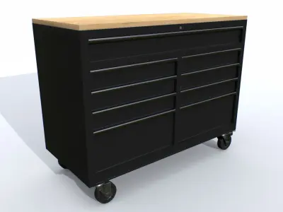 Workbech Storage Tools Trolley 1 Low-poly 3D model