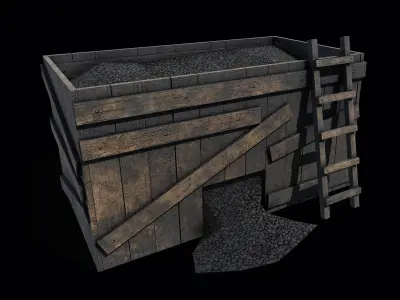Coal Deposit Free low-poly 3D model