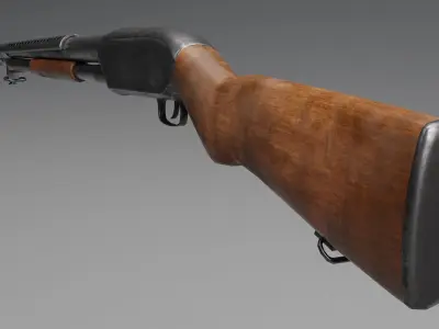   Winchester M12  Low-poly 3D model