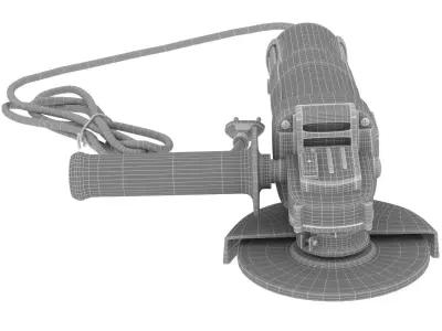 DeWalt Electric Angle Grinder Low-poly 3D model