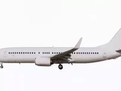 Commercial Airline Low-poly 3D model