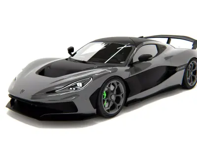 Rimac Nevera R 2025 Low-poly 3D model