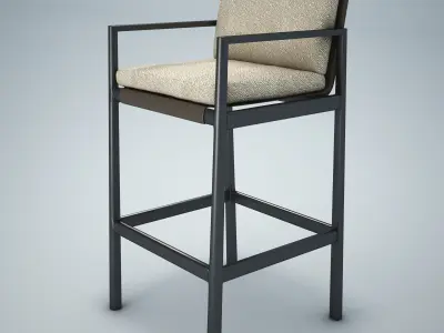 Mesa Aluminum Bar and Counter Stool  - Frame Only 3D model