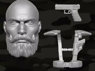 Taurus GI Joe Fan Art 3D printables for action figures 3D print model