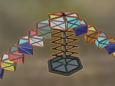 hexagon container rack 3D model